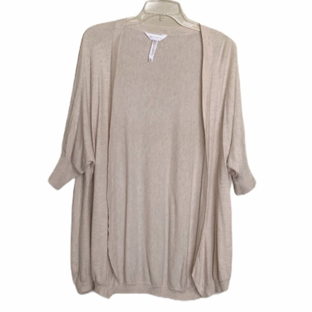 Gilligan Waffle knit open front oatmeal cardigan